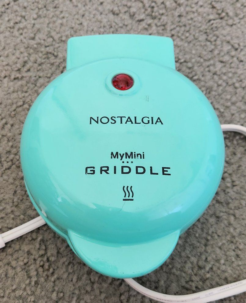 Nostalgia MyMini Electric Griddle Aqua Mint Green Model MGD5TL