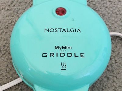Nostalgia MyMini Electric Griddle Aqua Mint Green Model MGD5TL