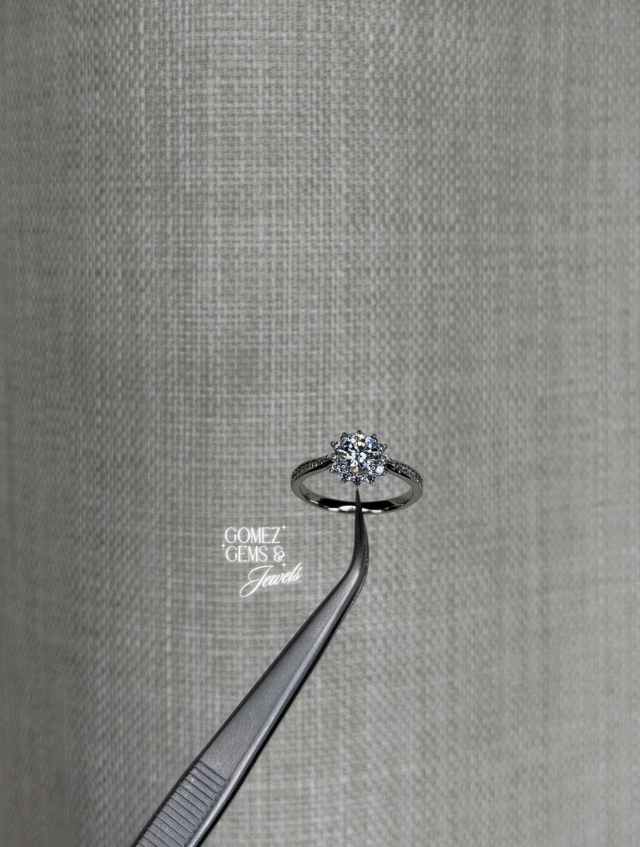 Sterling Silver Moissanite Ring