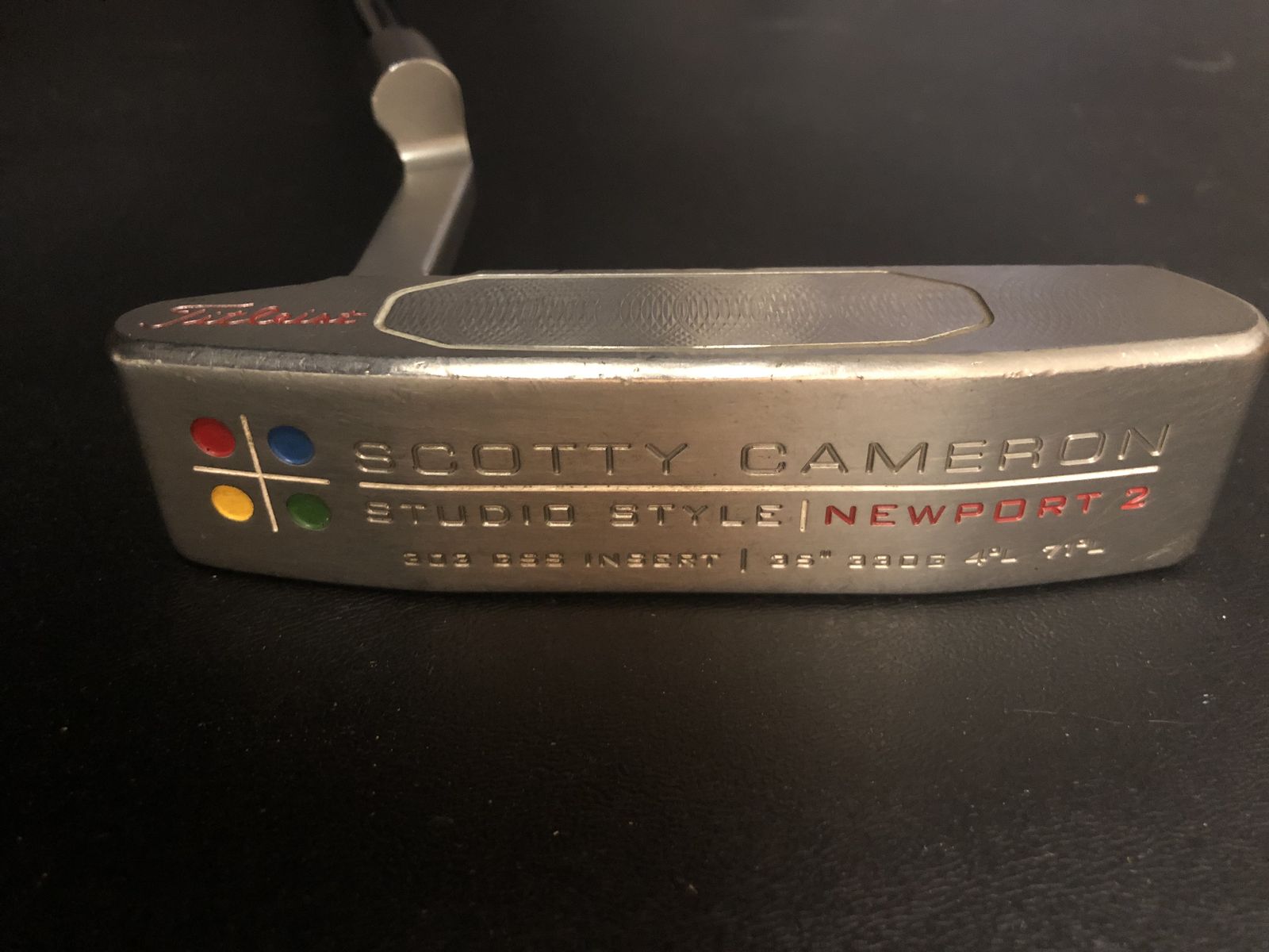 Left Handed Scotty Cameron Studio Style Newport 2 Putter with Cover