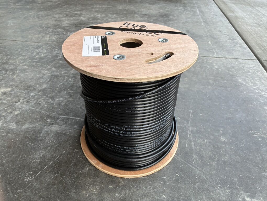 TrueCABLE RG6 Quad Shield Riser Coax Cable