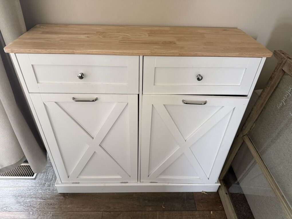 Double Tilt Out Trash Cabinet