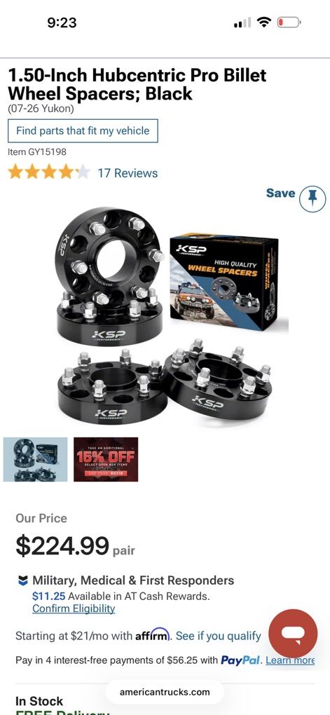 NEW Wheel Spacers 6X139.7 Or  6X5.5