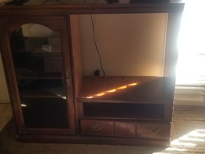 Solid wood TV stand