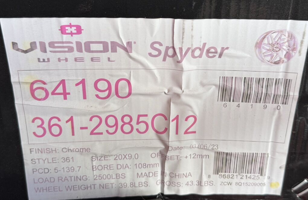 Vision Spyder Wheels