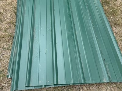 Green Metal Roofing Panels 12 ft. SM-Rib Galvalume Steel 28