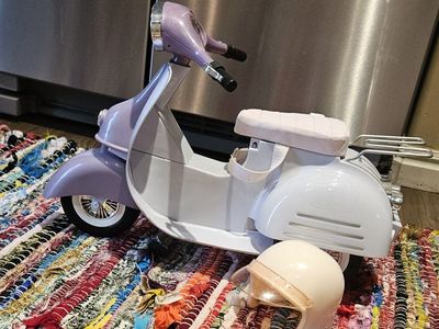 Purple Doll Scooter / Vespa with helmet for 18" doll