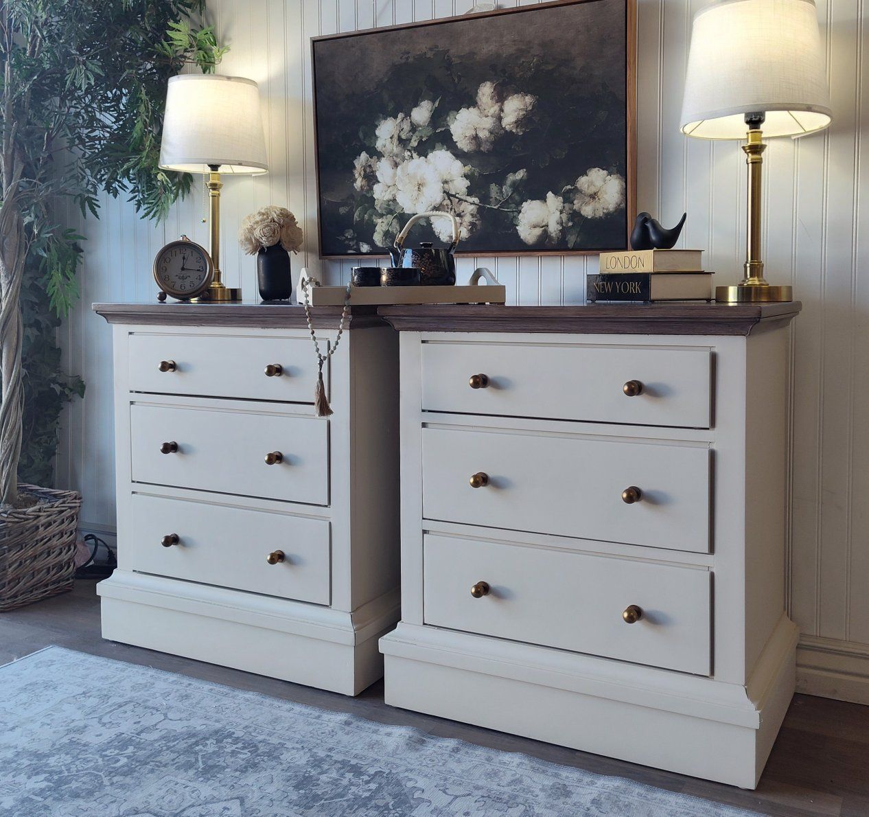 Large 3 Drawer Solid Wood Nightstands - The Linwood
