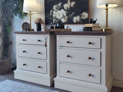 Large 3 Drawer Solid Wood Nightstands - The Linwood