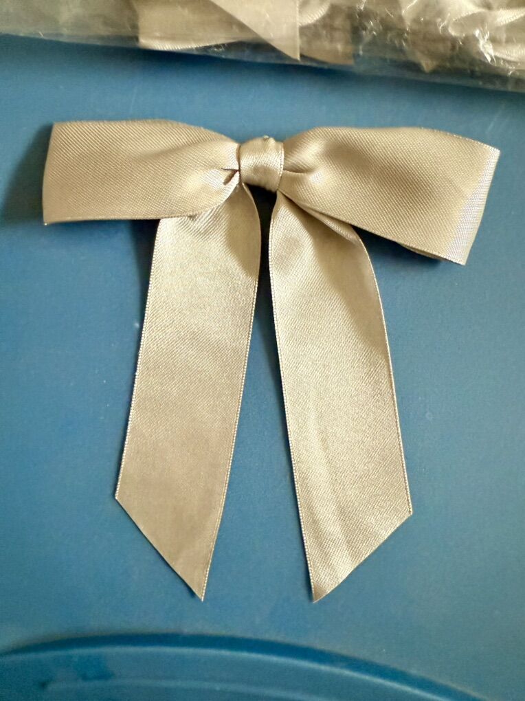 Silver Self Adhesive Bows
