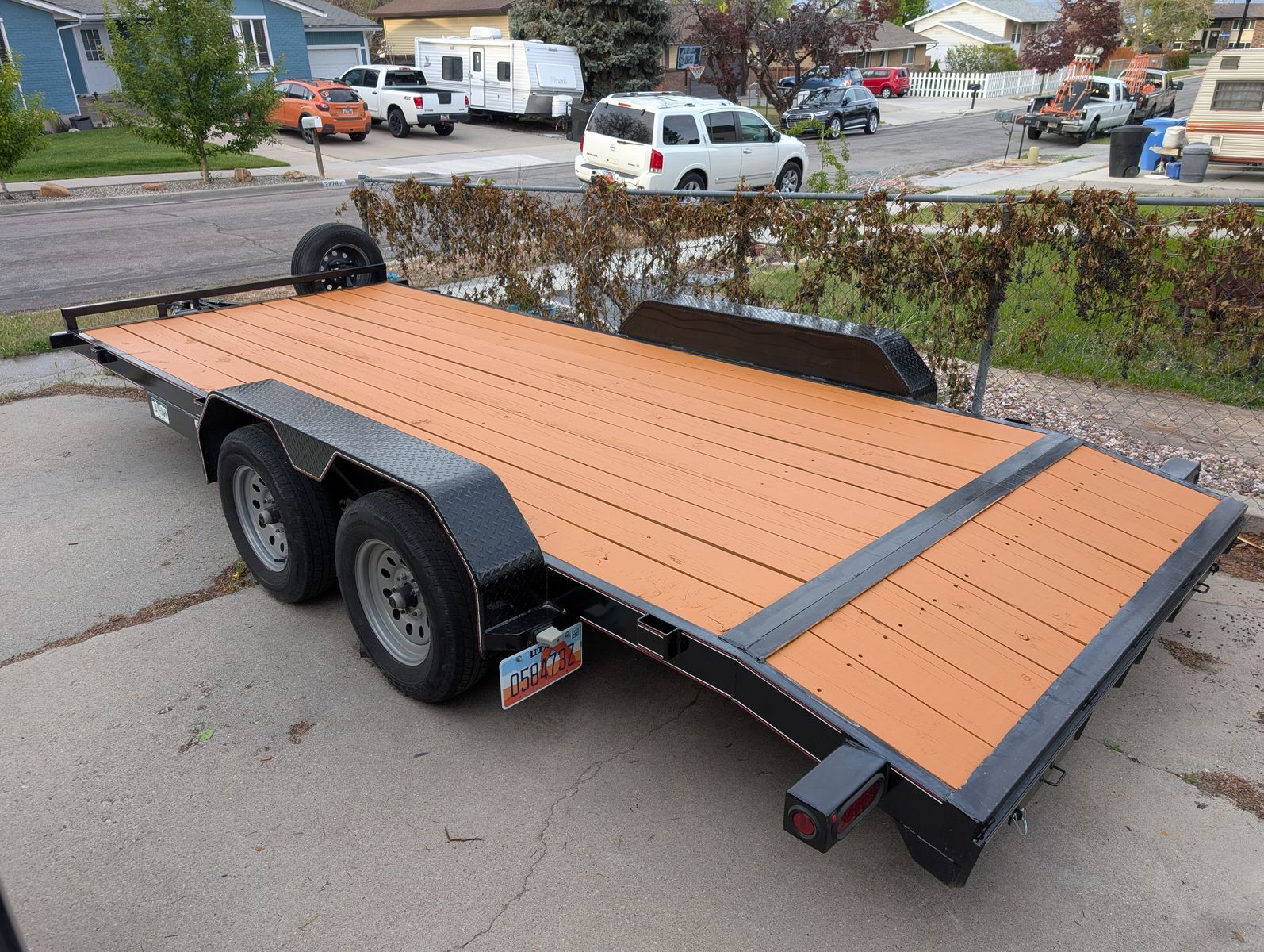 7k lbs. dual axle dovetail trailer for rent