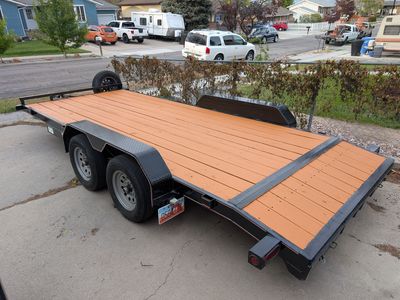 7k lbs. dual axle dovetail trailer for rent