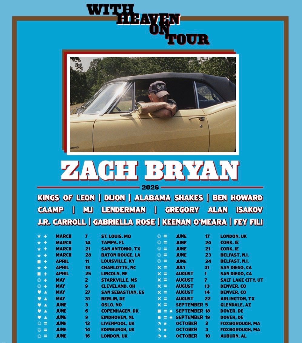2 Tickets to Zach Bryan - August 7 - Section E40 Row 54