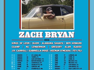 2 Tickets to Zach Bryan - August 7 - Section E40 Row 54