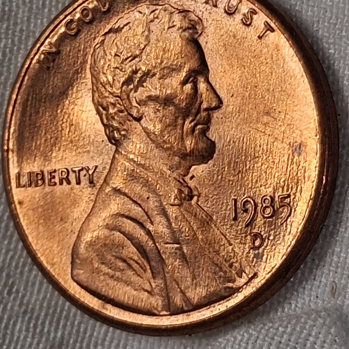 1985 D Lincoln Memorial Cent US One Cent Coin