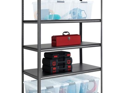 Gorilla Z Beam 5 Shelf Steel Shelving Storage Rack 48in x 24in x 72in 1600212 #28507