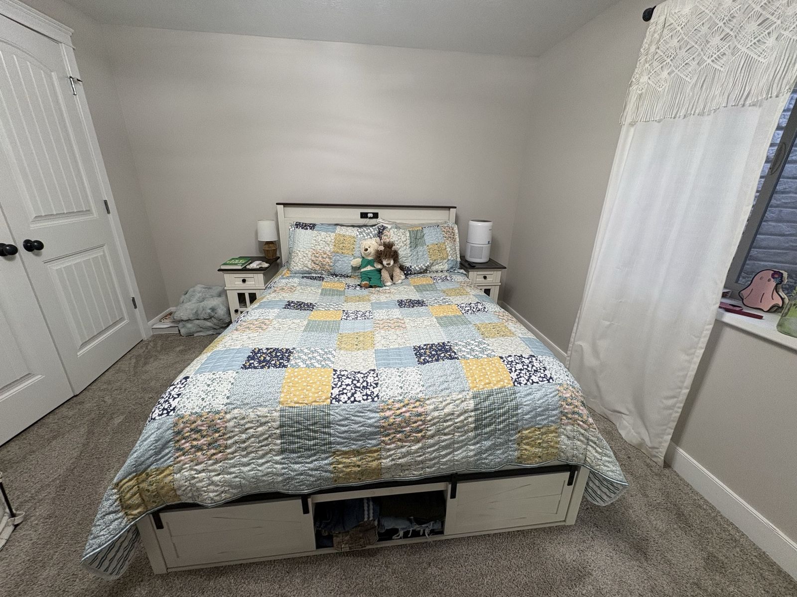 Bed frame and night stands