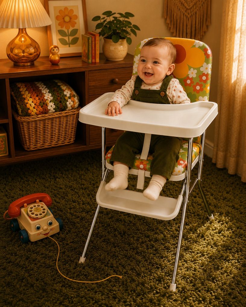 Vintage 1970's Cosco Folding High Chair
