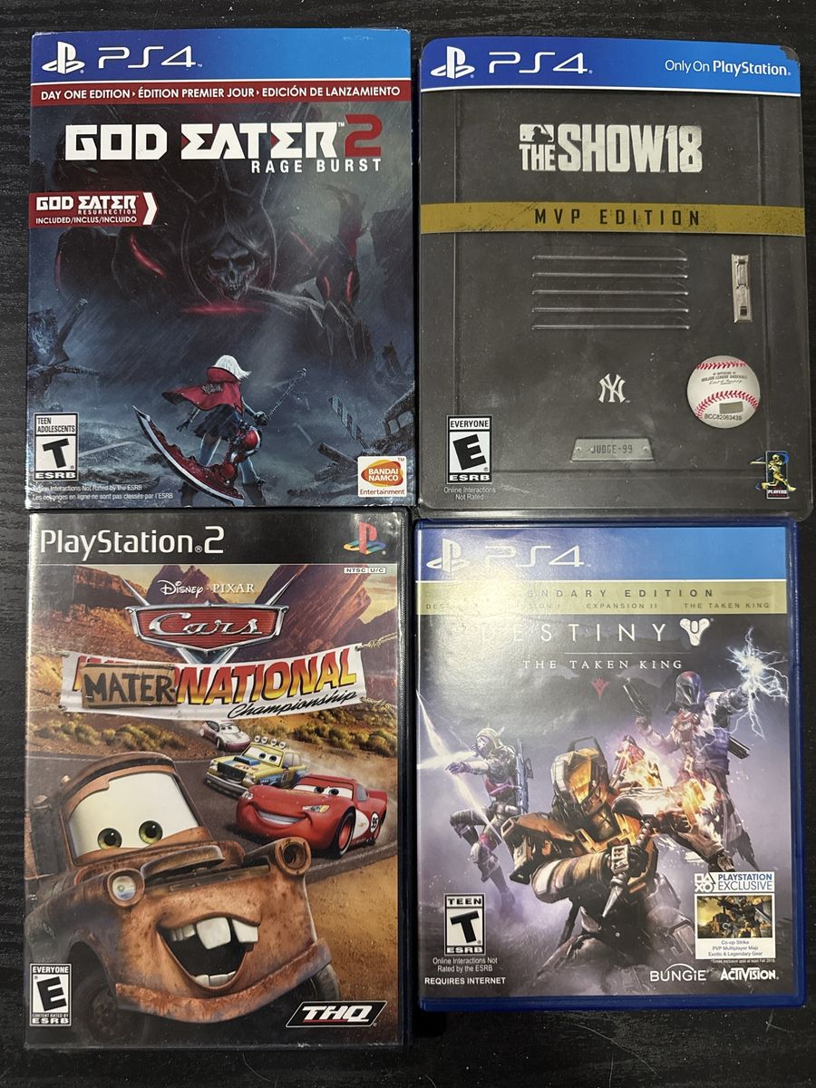 Video Game Lot - PS4 Games & PS2 Cars Mater