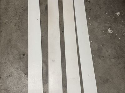 Set of 4 White Wooden Boards - Approx. 60 Inches Long