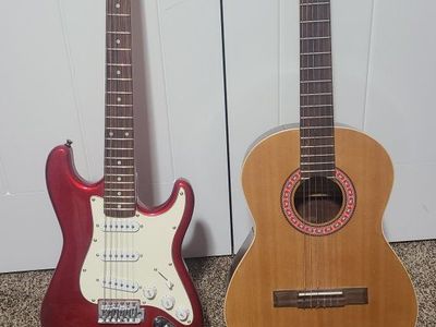 Classical and Electric 3/4 scale guitars