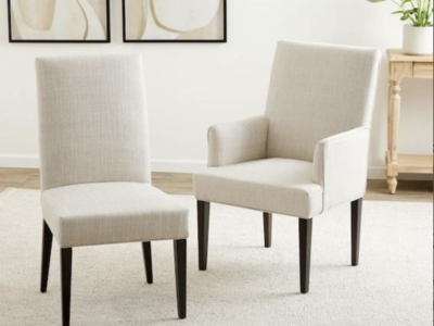 World Market Bridget Armchairs (x2) Ideal for dining rooms, kitchens, or accent