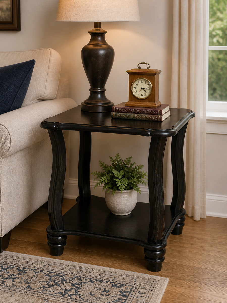 Refinished Wood End Tables (Set of 2)