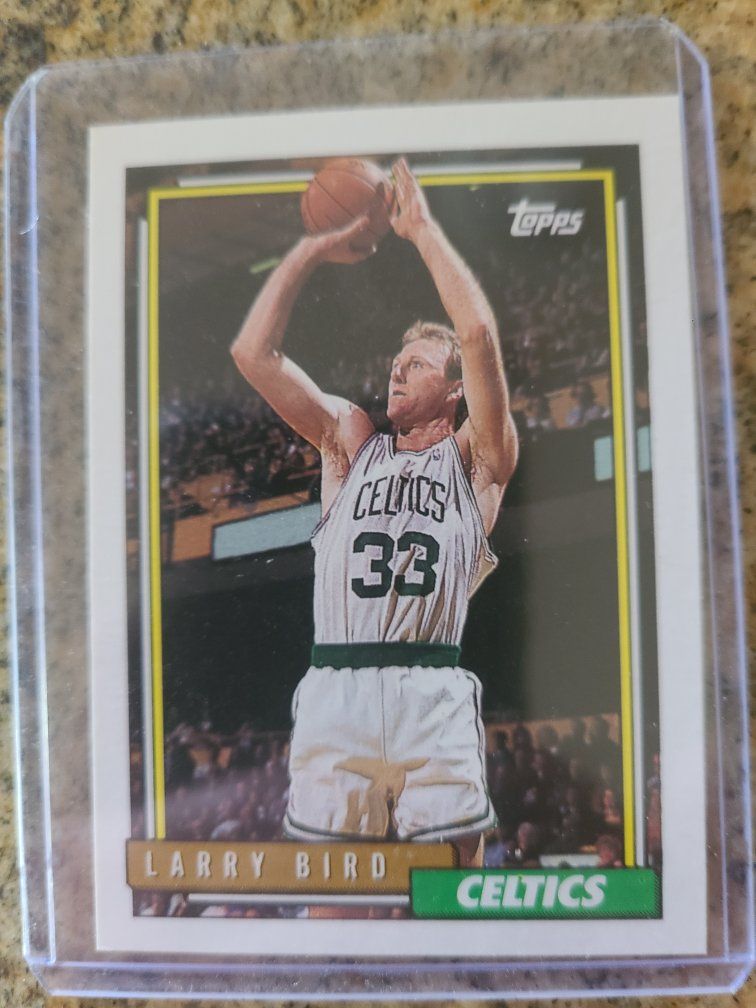1992-93 Topps #1 Larry Bird Boston Celtics NBA Basketball Card - Excellent Condition