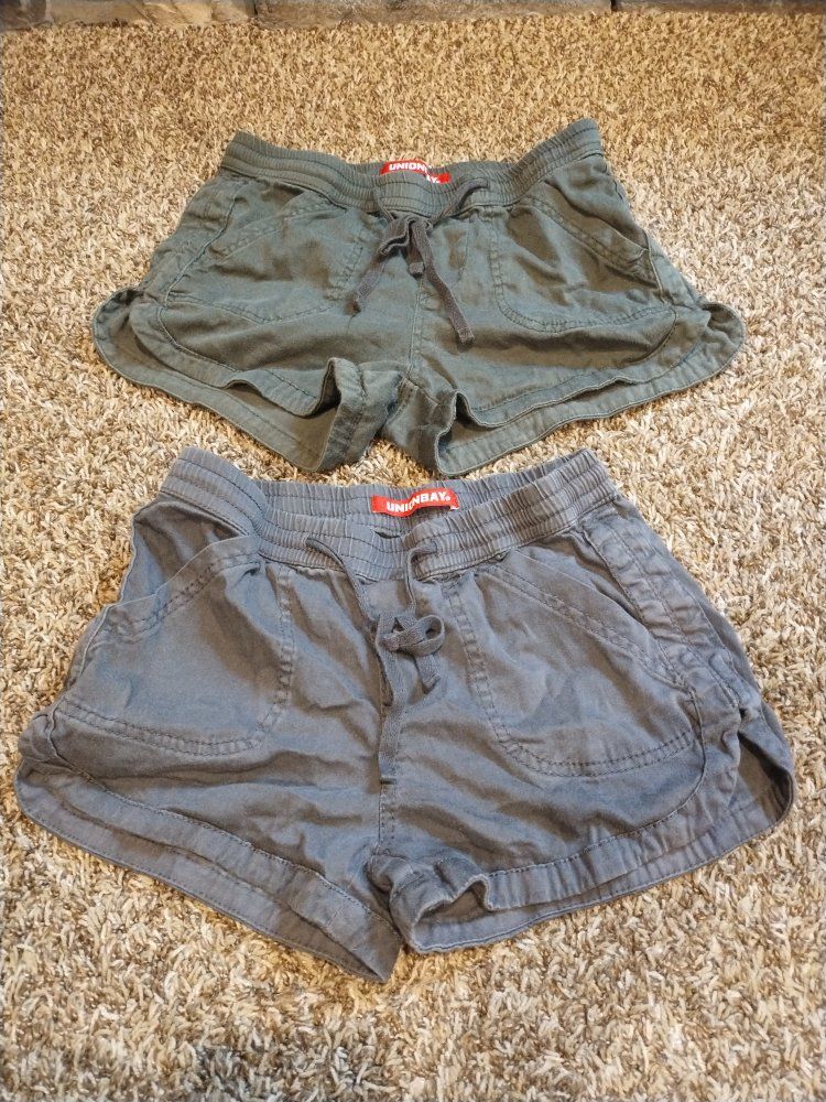 Unionbay Drawstring Shorts Lot Size Small Green and Gray