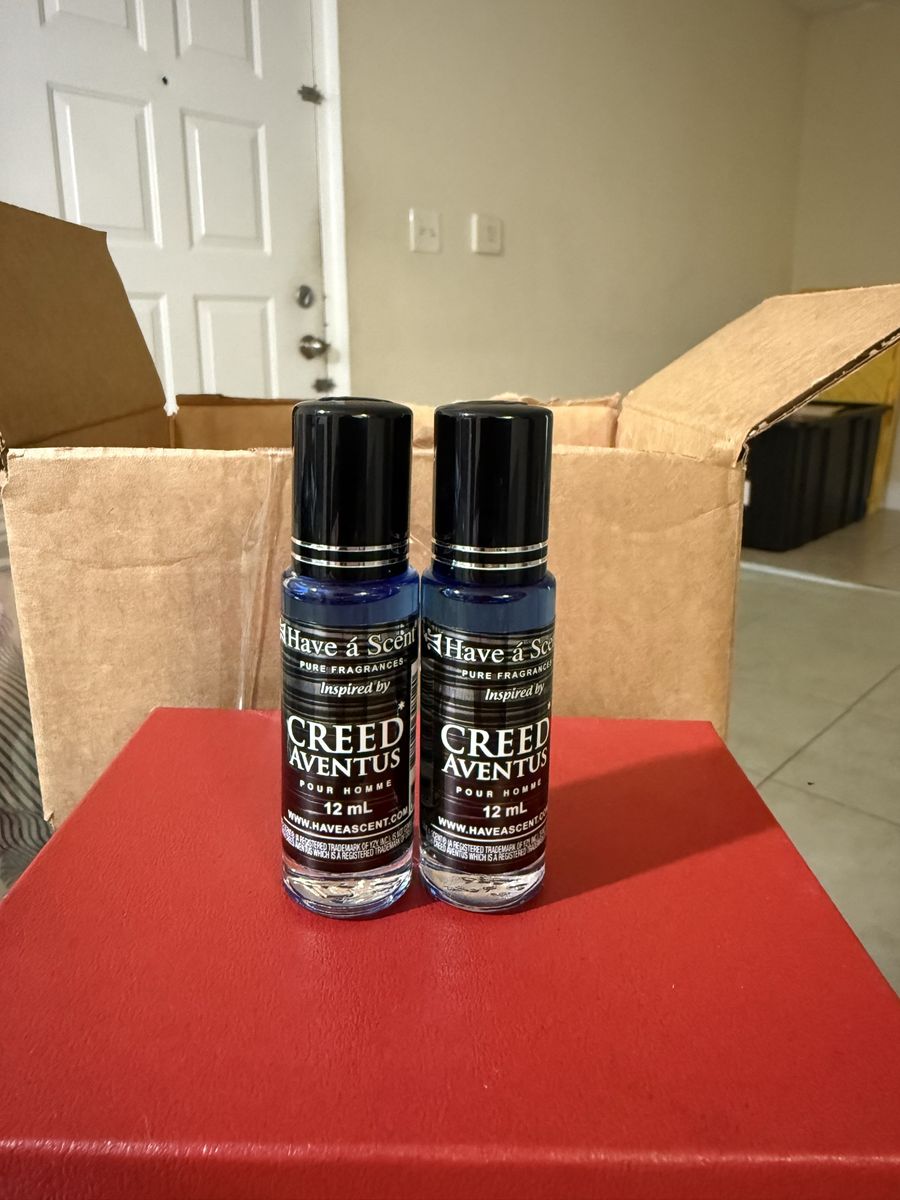 Have a Scent Creed Aventus Pour Homme 12 mL Pure Fragrance Oil Roller Bottles (2 Pack)