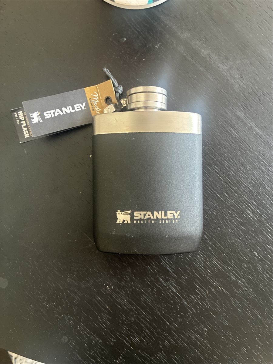 Stanley Master Series Unbreakable Hip Flask 8 oz Matte Black Stainless Steel NWT