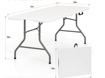 New in box 6FT Folding Table