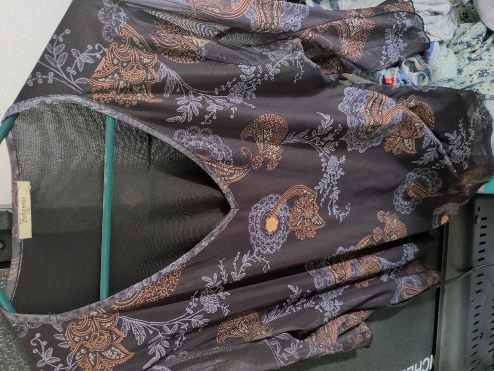 printed blouse 2X