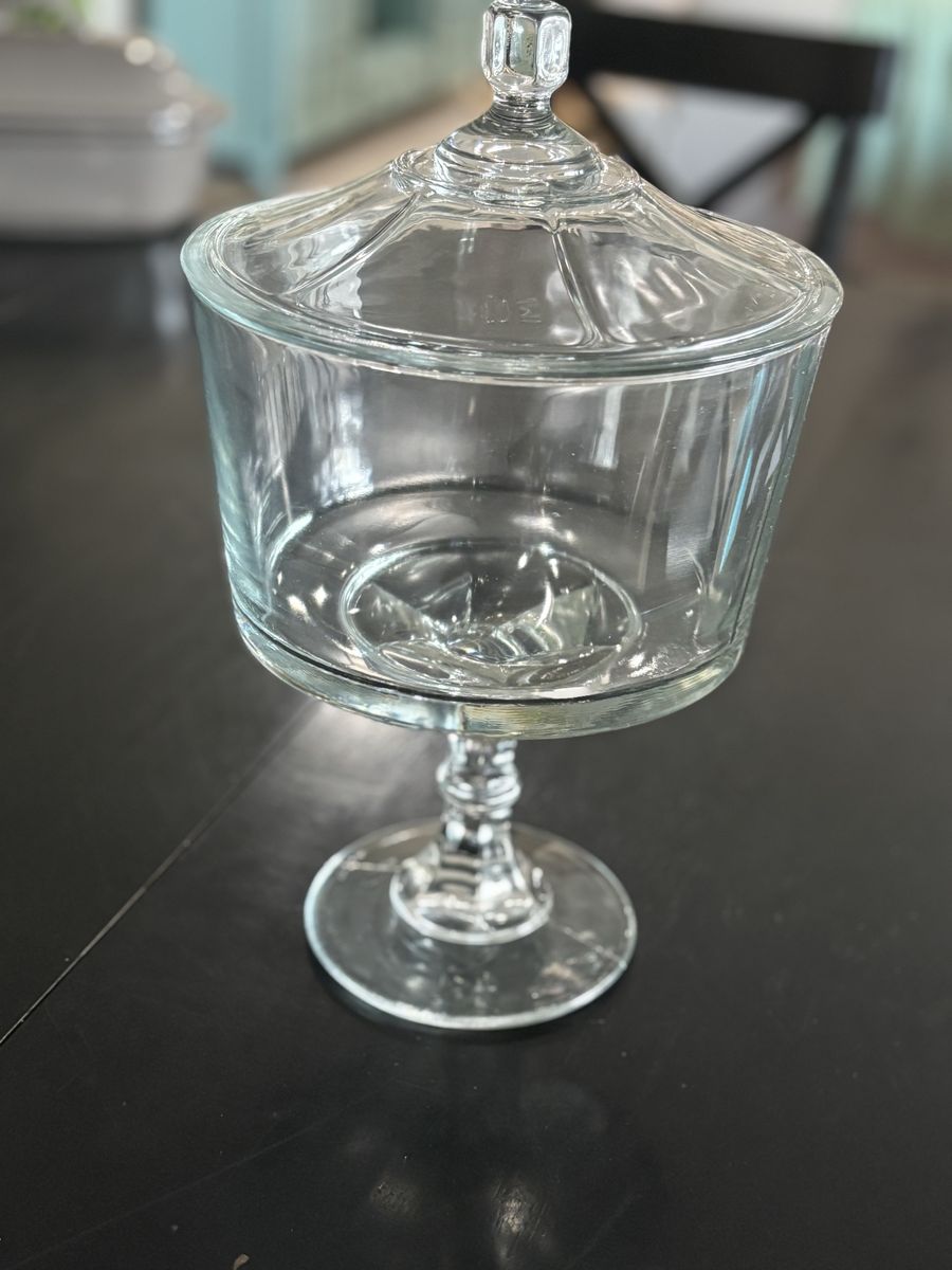 Southern Living at Home Devonshire Lidded Trifle Bowl - Clear Glass, Elegant Pedestal Dish