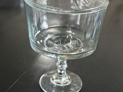 Southern Living at Home Devonshire Lidded Trifle Bowl - Clear Glass, Elegant Pedestal Dish