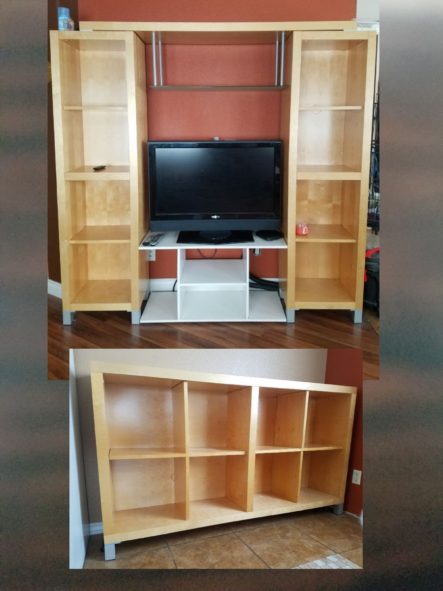 Entertainment Center & Bookshelf REDUCED-PRICED TO SELL