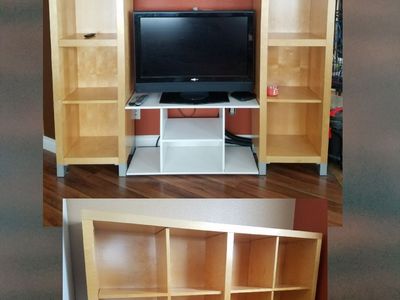 Entertainment Center & Bookshelf REDUCED-PRICED TO SELL