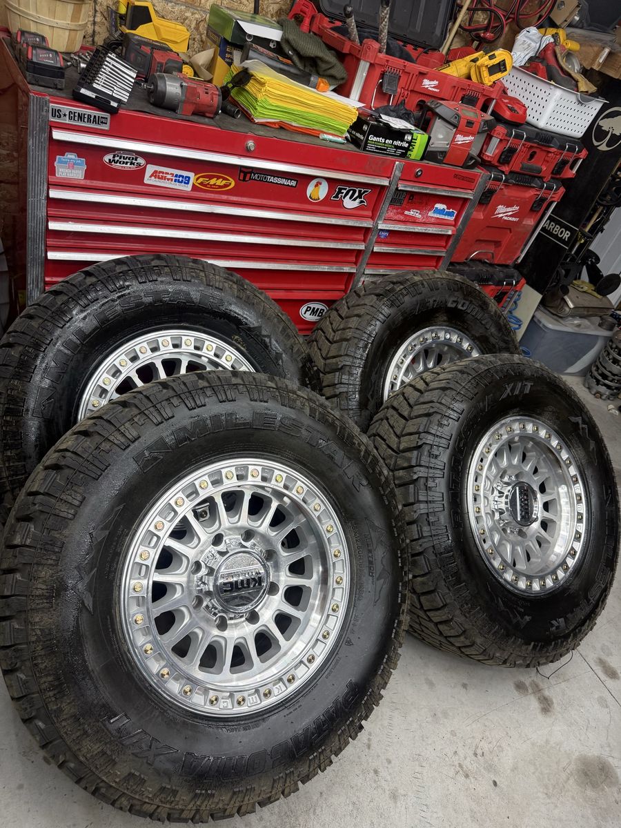 KMC KM542 Impact 18 Wheels & Milestar Patagonia XT 35x12.50R18 8x180
