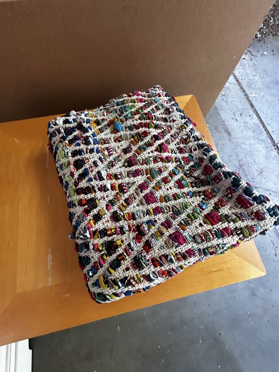 Colorful Hand-Woven Rag Rug Area Throw Accent Runner Mat Multicolor