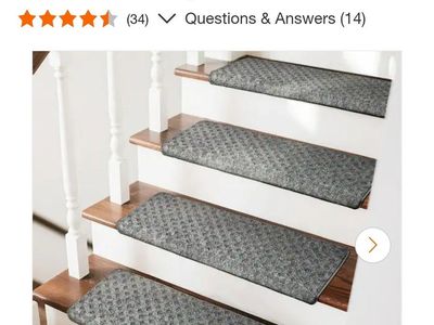 Shop Pure Era Gray Mini Diamond Trellis Carpet Stair Tread Mat Set of 12