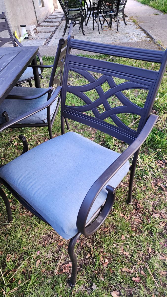 Patio Dining set table, 6 chairs