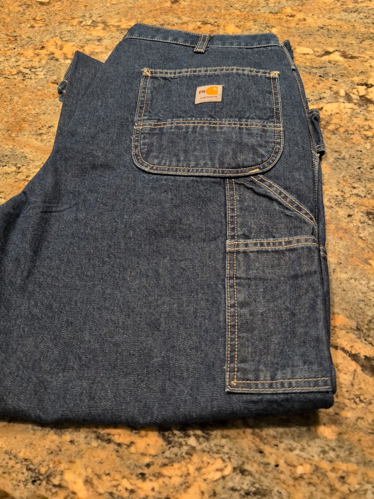 Carhartt Men's Flame-Resistant Signature Denim Dungaree