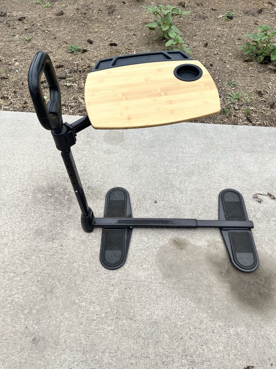Stander Omni Tray Table & Stand Assist - Adjustable Bamboo Swivel Tray, Mobility Aid