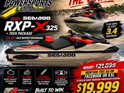 2025 Sea-Doo RXP-X 325 + Tech Package – 325HP Performance Watercraft – $19,999