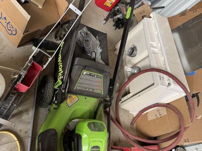 Greenworks Pro 80V Cordless Lawn Mower & Blower weed eater Combo (Used)