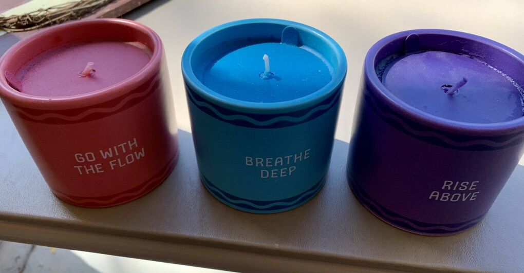 Set Of 3 Crayola Crayon Candles