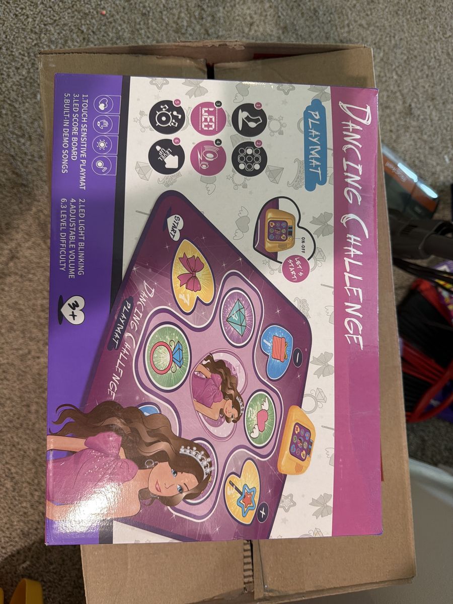Dancing Challenge Playmat - Interactive LED Light Blinking Mat with Score Board & Music