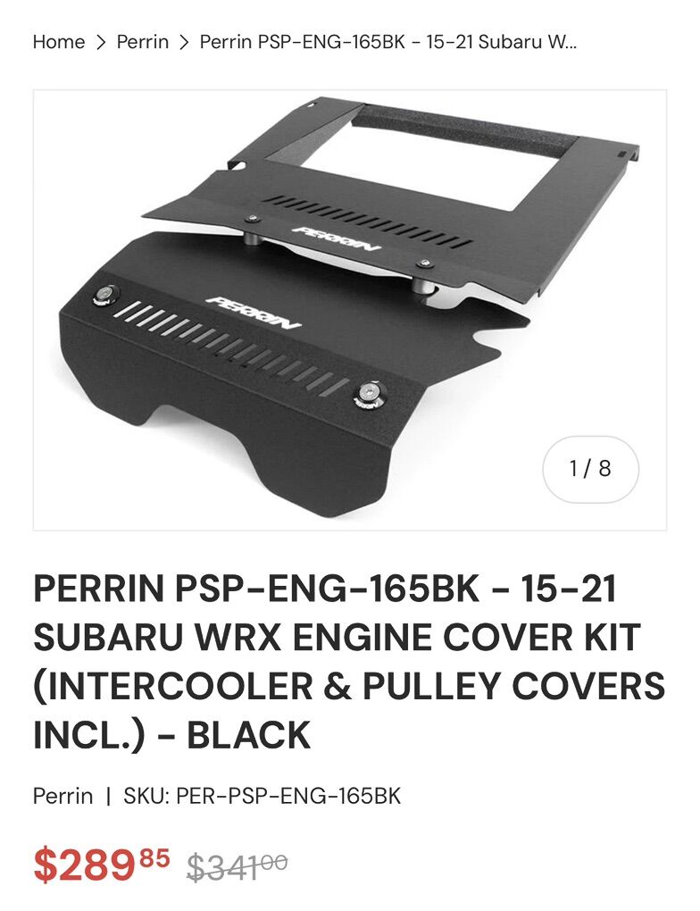 PERRIN Engine Cover Kit For 2015 - 2021 Subaru WRX