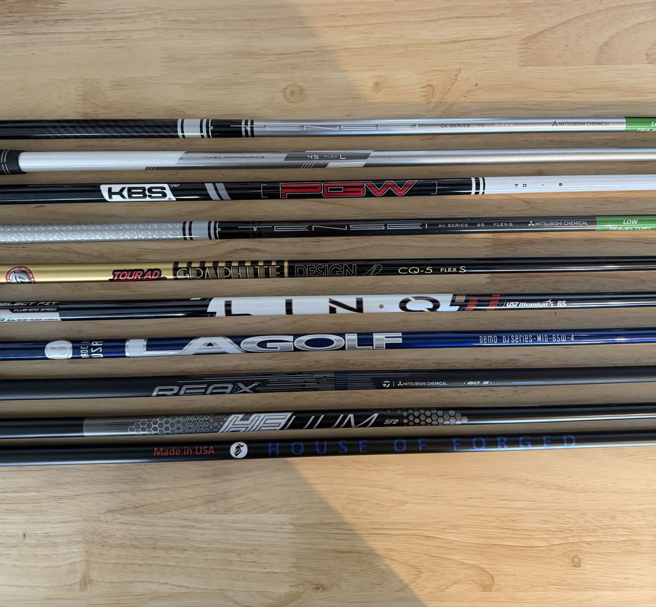 Driver Shafts - Tour AD, LA Golf, KBS, Lin-Q