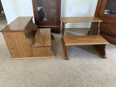 2 Bedside step stools for high bed